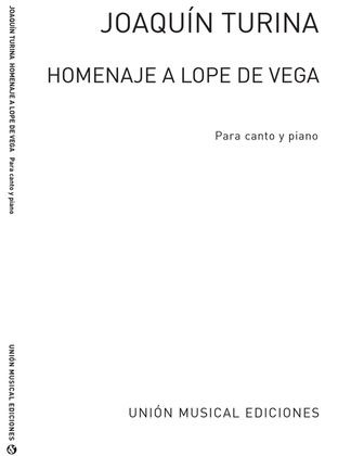 Book cover for Joaquin Turina: Homenaje A Lope De Vega