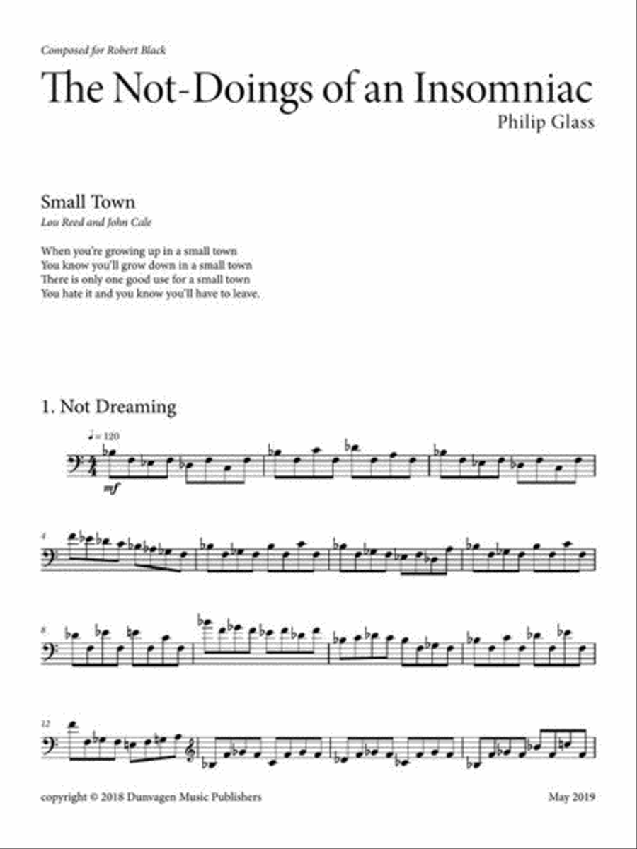 The Not-Doings of an Insomniac Double Bass scores gallery preview page 3