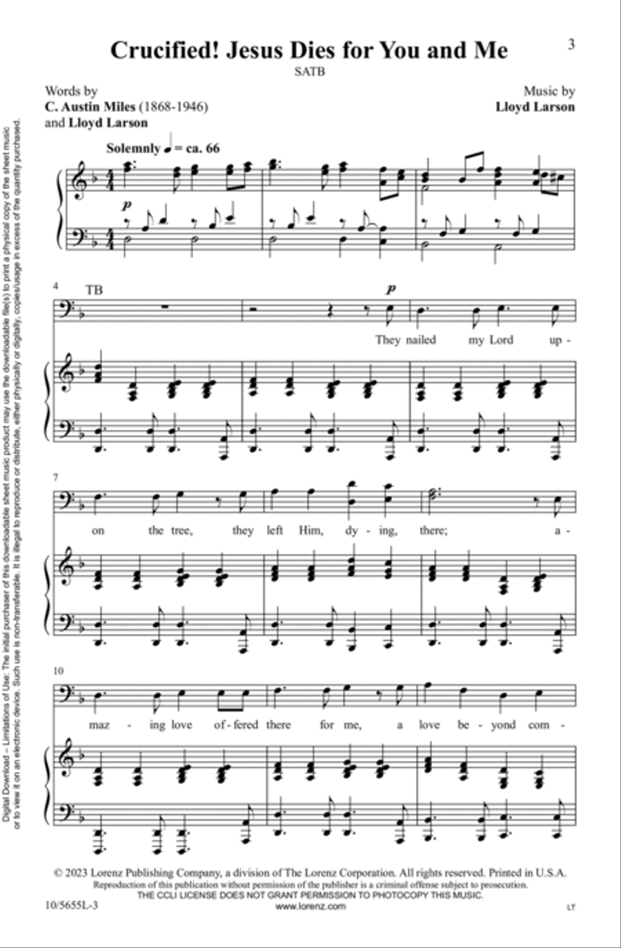 Crucified! Jesus Dies for You and Me 4-Part scores gallery preview page 3