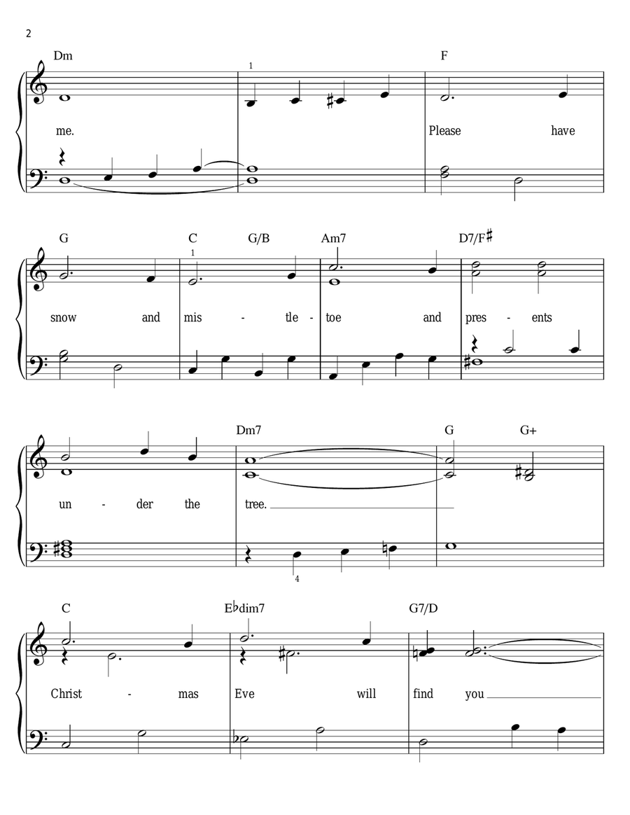 I'll Be Home For Christmas Easy Piano scores gallery preview page 2
