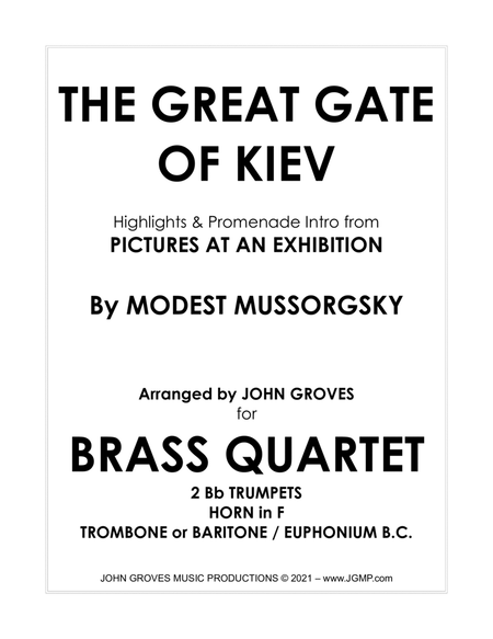 The Great Gate Kiev from Pictures at an Exhibition - 2 Trumpet, Horn, Trombone (Brass Quartet) image number null