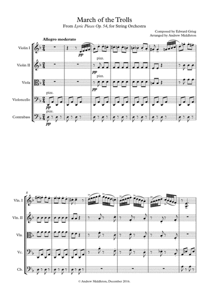 March of the Trolls, Op. 54, for String Orchestra