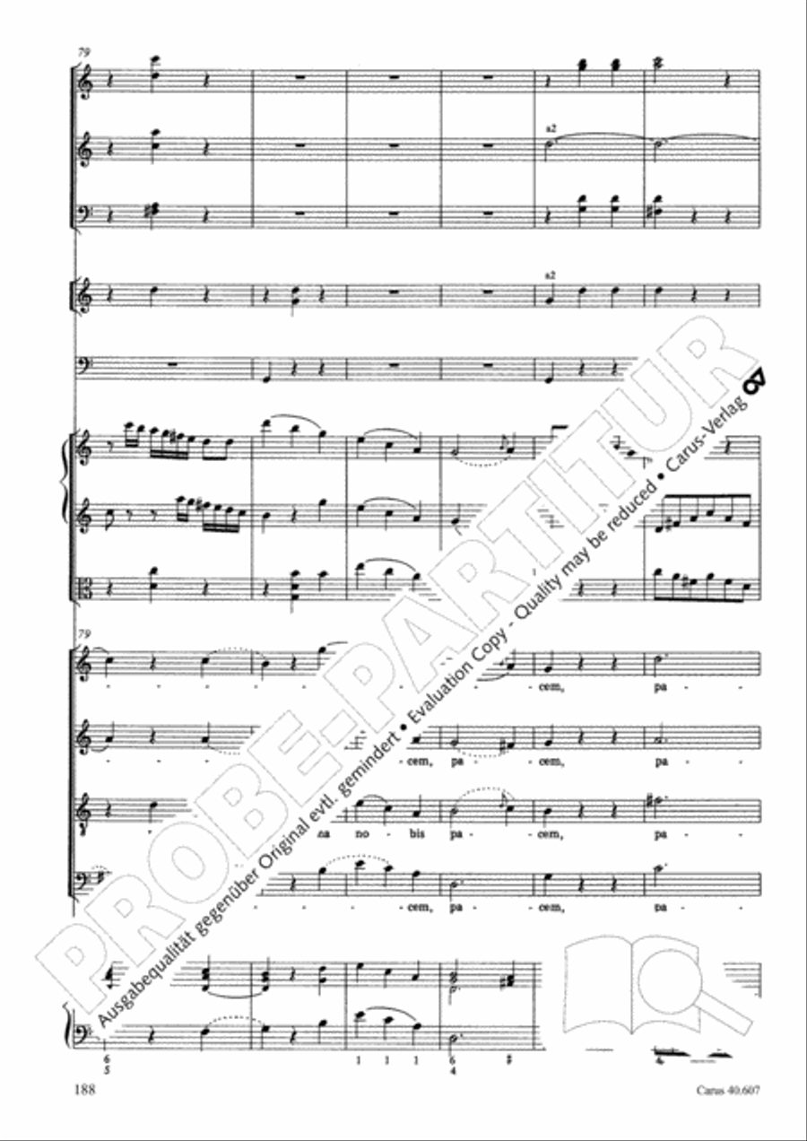 Mass in time of war (Missa in tempore belli) 4-Part scores gallery preview page 197
