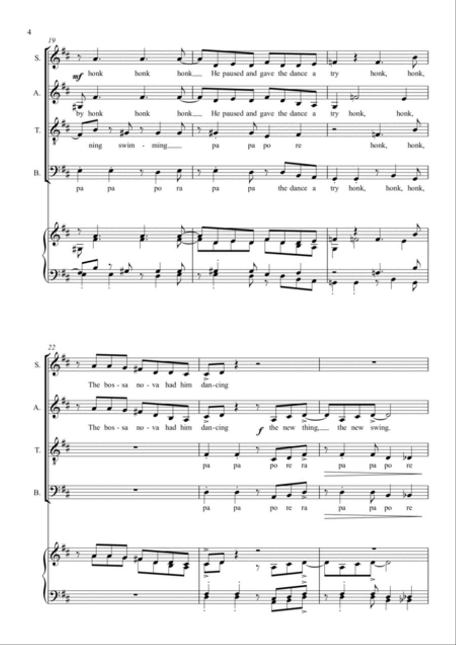 O Pato (the Duck) 4-Part scores gallery preview page 4
