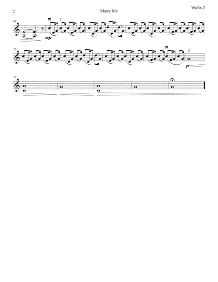Marry Me Marry Me String Quartet scores gallery preview page 4
