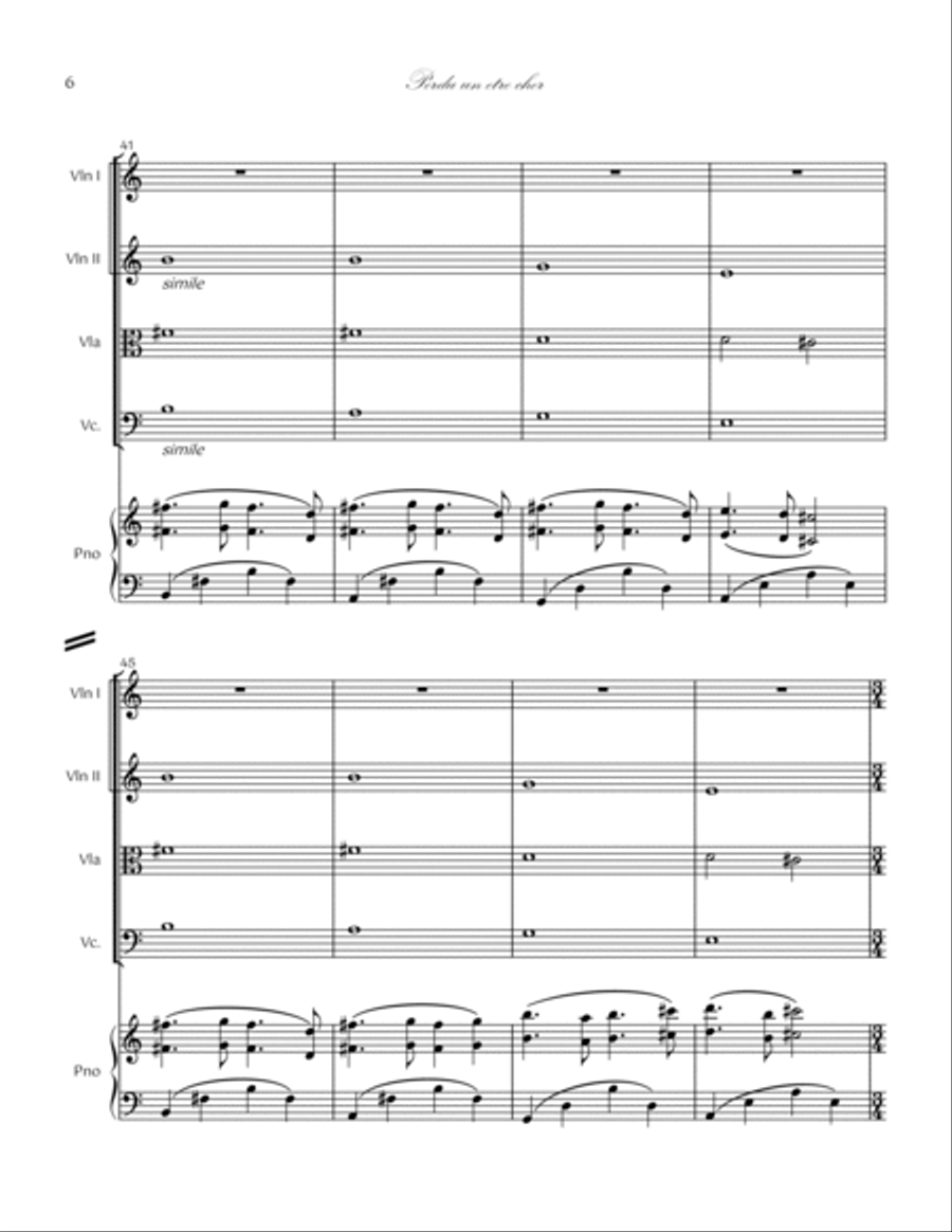 07. Perdu un être cher Piano Quintet Piano Quintet scores gallery preview page 6