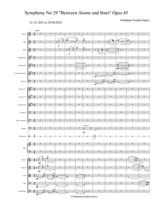 Symphony No 29 "Between Atoms and Stars" Opus 45 (in one movement) - Score Only