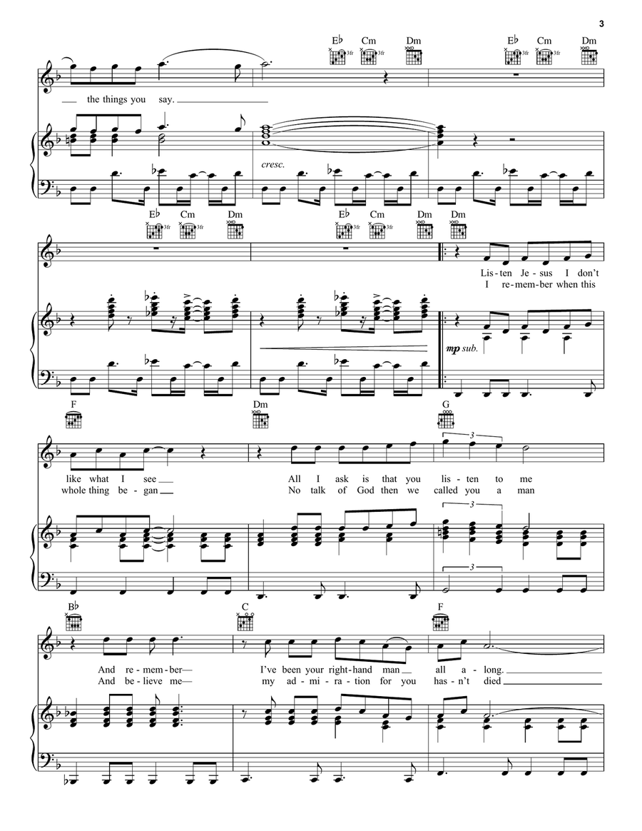 Heaven On Their Minds Acoustic Guitar scores gallery preview page 3
