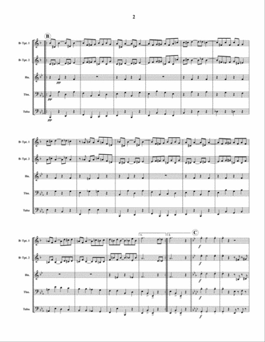 Trombone Johnson Brass Quintet scores gallery preview page 3