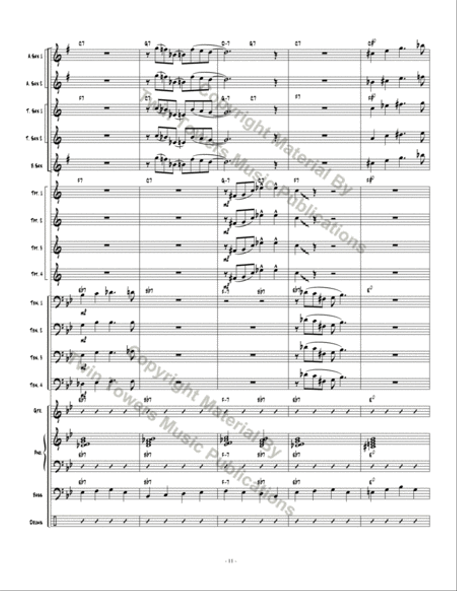 No Nonsense Blues Jazz Ensemble scores gallery preview page 12