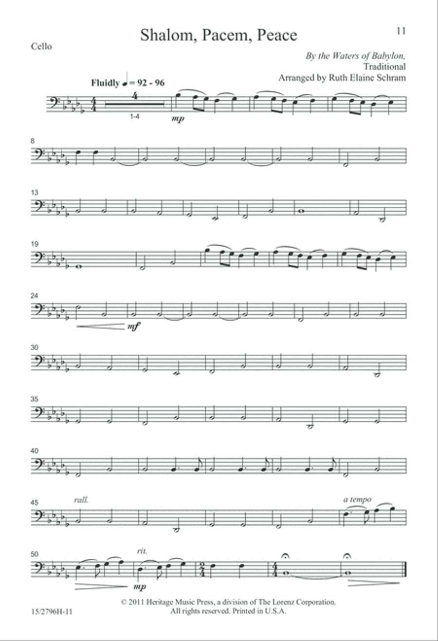 Shalom, Pacem, Peace 3-Part scores gallery preview page 12