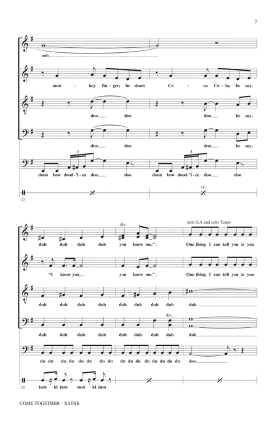Come Together 4-Part scores gallery preview page 5