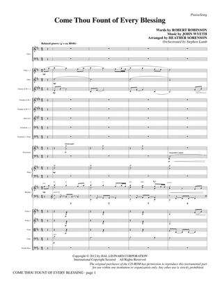 Come, Thou Fount Of Every Blessing - Full Score