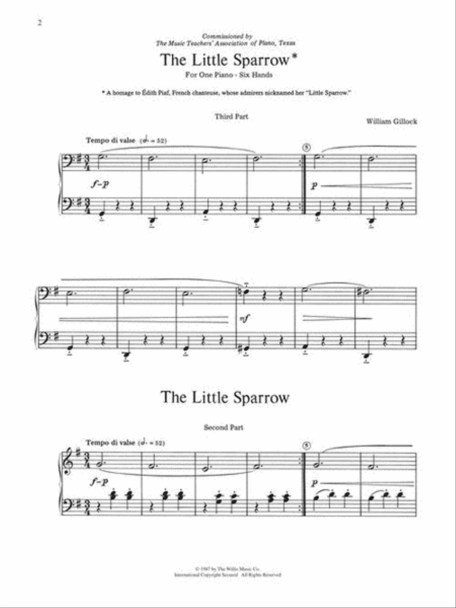 The Little Sparrow Easy Piano scores gallery preview page 3