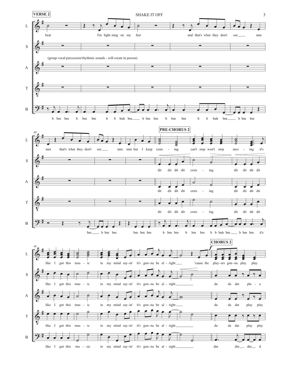 Shake It Off 4-Part scores gallery preview page 3