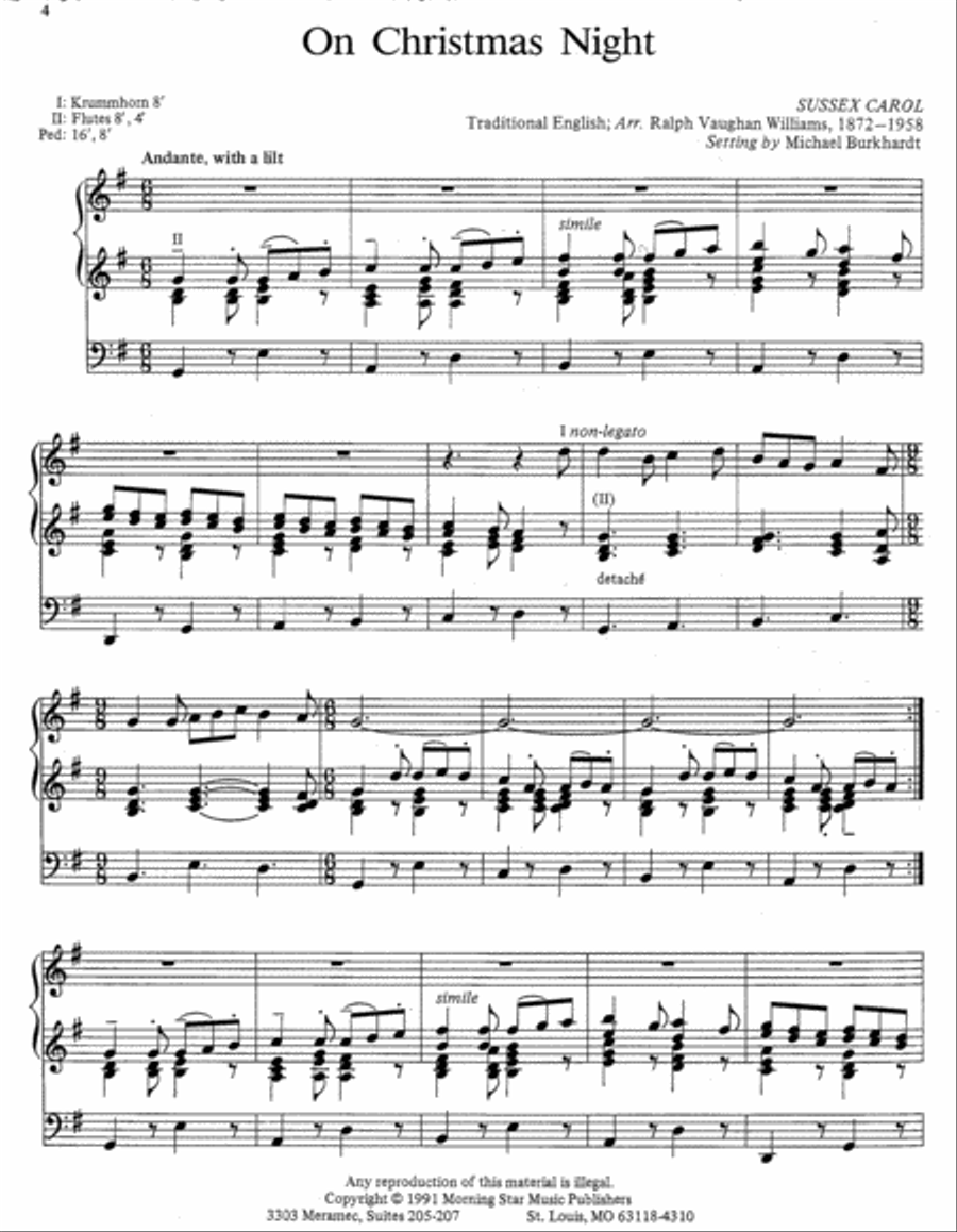 Five Christmas Hymn Improvisations, Set 1 Organ scores gallery preview page 2