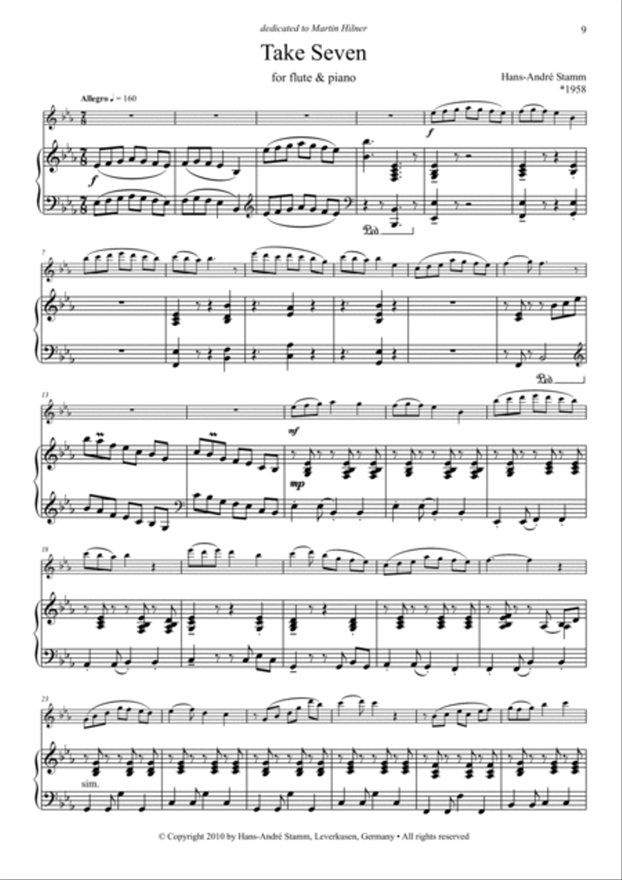Ten pieces for flute & piano Flute Solo scores gallery preview page 4
