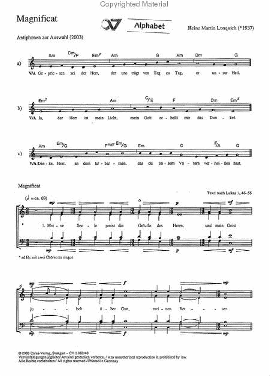 Magnificat 4-Part scores gallery preview page 2