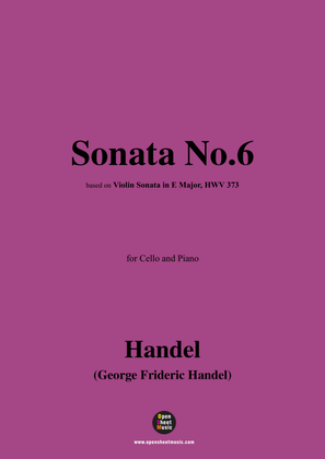 Book cover for Handel-Sonata No.6,for Cello and Piano