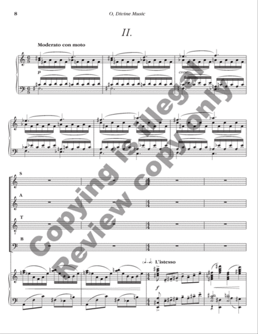 O, Divine Music (Choral Score) 4-Part scores gallery preview page 10