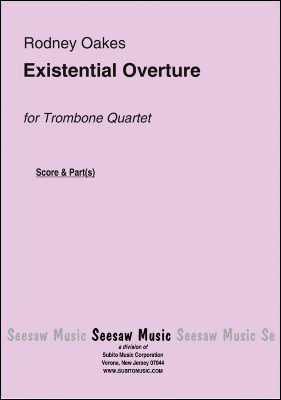 Existential Overture Trombone Quartet scores gallery preview page 1