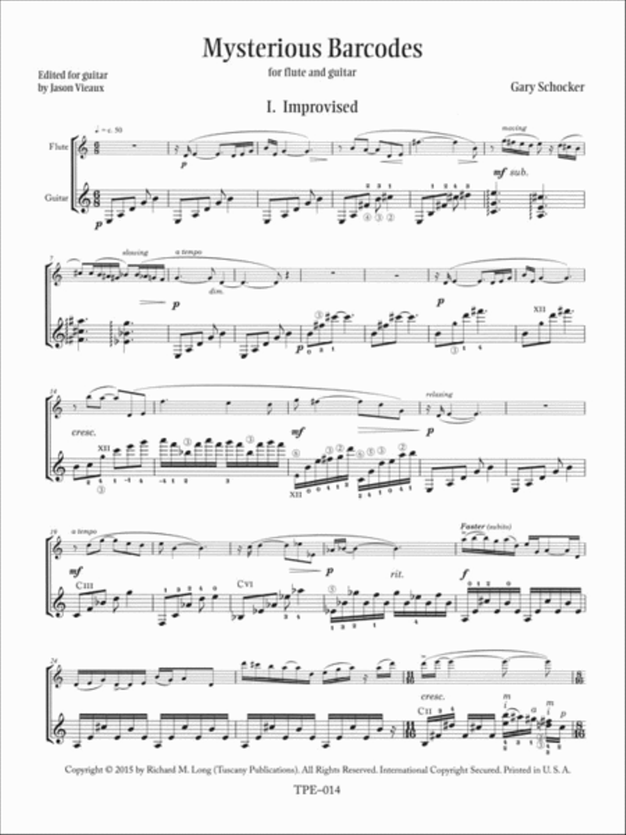 Mysterious Barcodes Flute scores gallery preview page 2