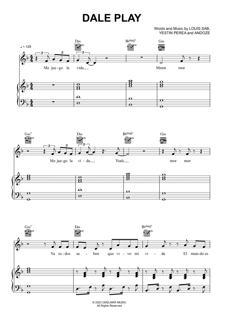 Dale Play Piano, Vocal, Guitar scores gallery preview page 1