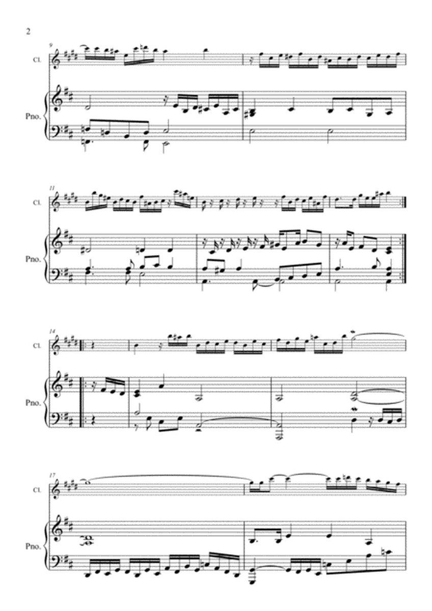 Allemande from 5th Harpsichord suite Arrangement for Clarinet in Bb and piano image number null