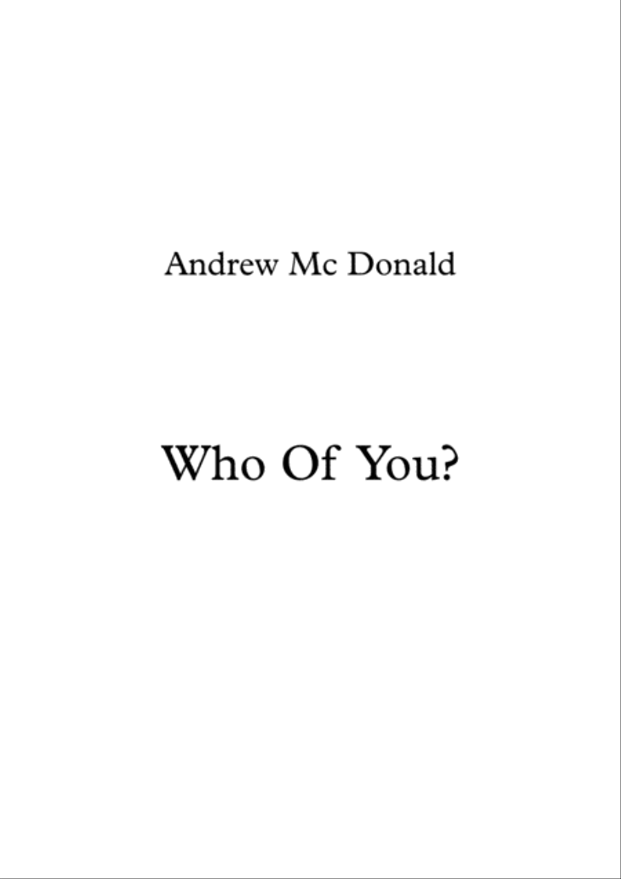 Who of You? Voice scores gallery preview page 1