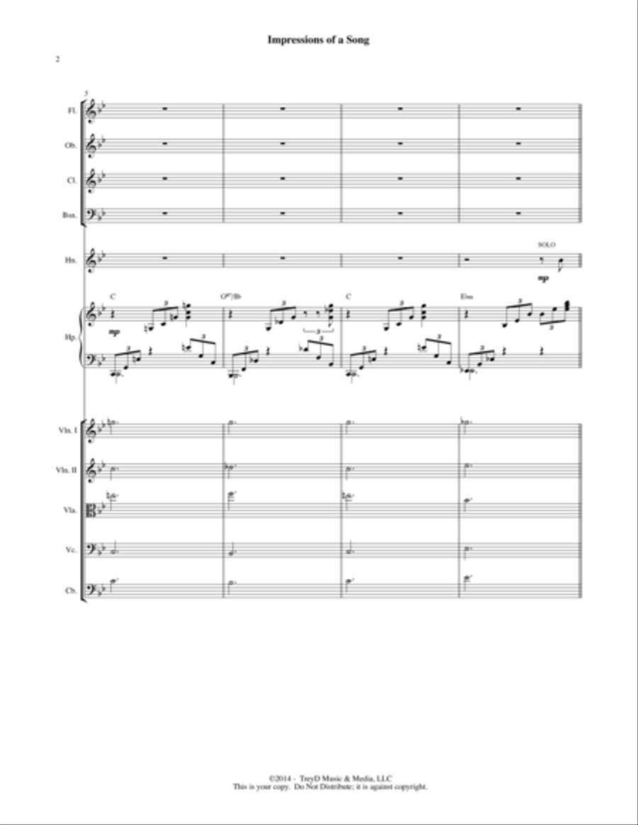 Impressions of a Song Impressions of a Song Chamber Orchestra scores gallery preview page 2