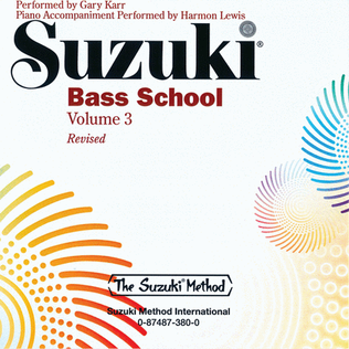 Book cover for Suzuki Bass School, Volume 3