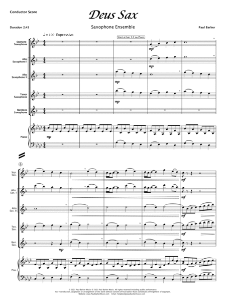 Deus Sax (Saxophone Ensemble) image number null