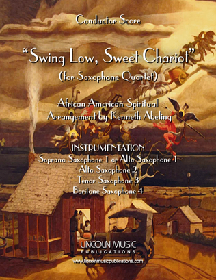 Book cover for Swing Low, Sweet Chariot (for Saxophone Quartet SATB or AATB)