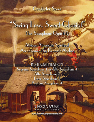 Swing Low, Sweet Chariot (for Saxophone Quartet SATB or AATB)