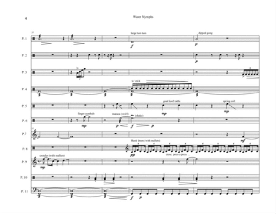 Water Nymphs Percussion Ensemble scores gallery preview page 4