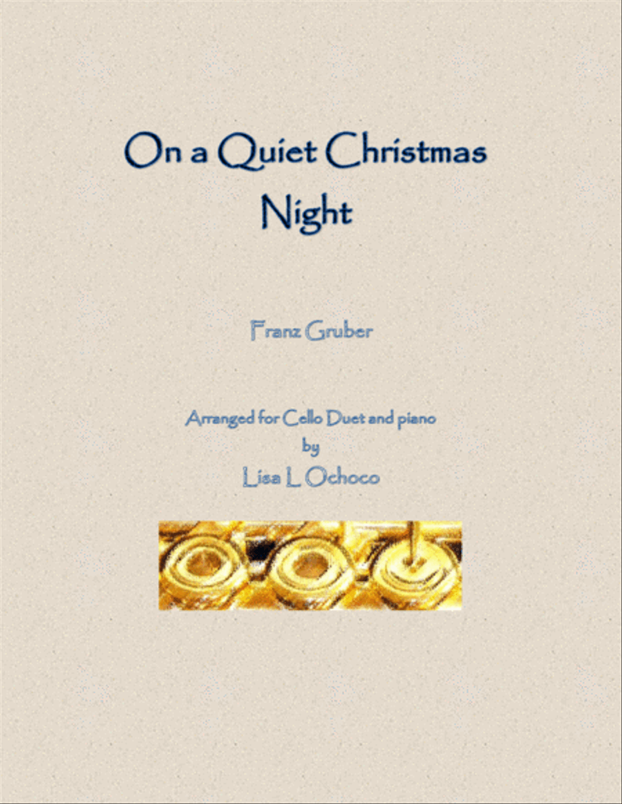 On a Quiet Christmas Night for Cello Duet and Piano String Duet scores gallery preview page 1