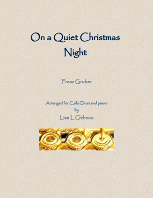 Book cover for On a Quiet Christmas Night for Cello Duet and Piano