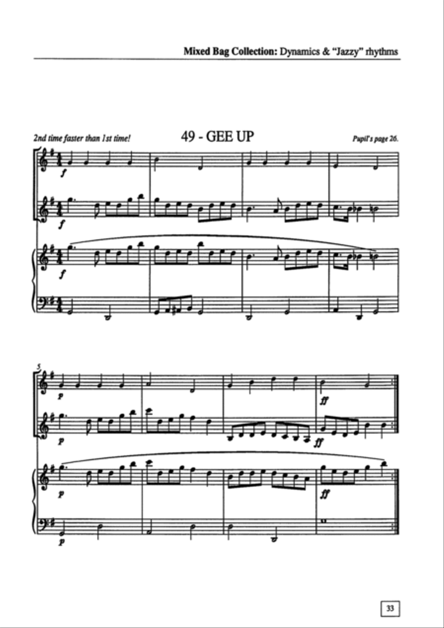 Mixed Bag and Transport Collections: Collections for Violin Volume 5 ACCOMPANIMENT String Duet scores gallery preview page 5