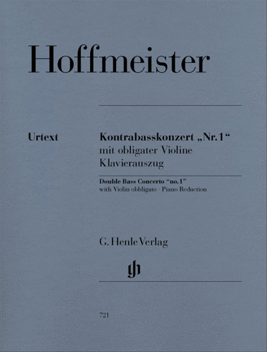 Concerto No. 1 for Double Bass and Orchestra (with Violin obbligato) Double Bass scores gallery preview page 1