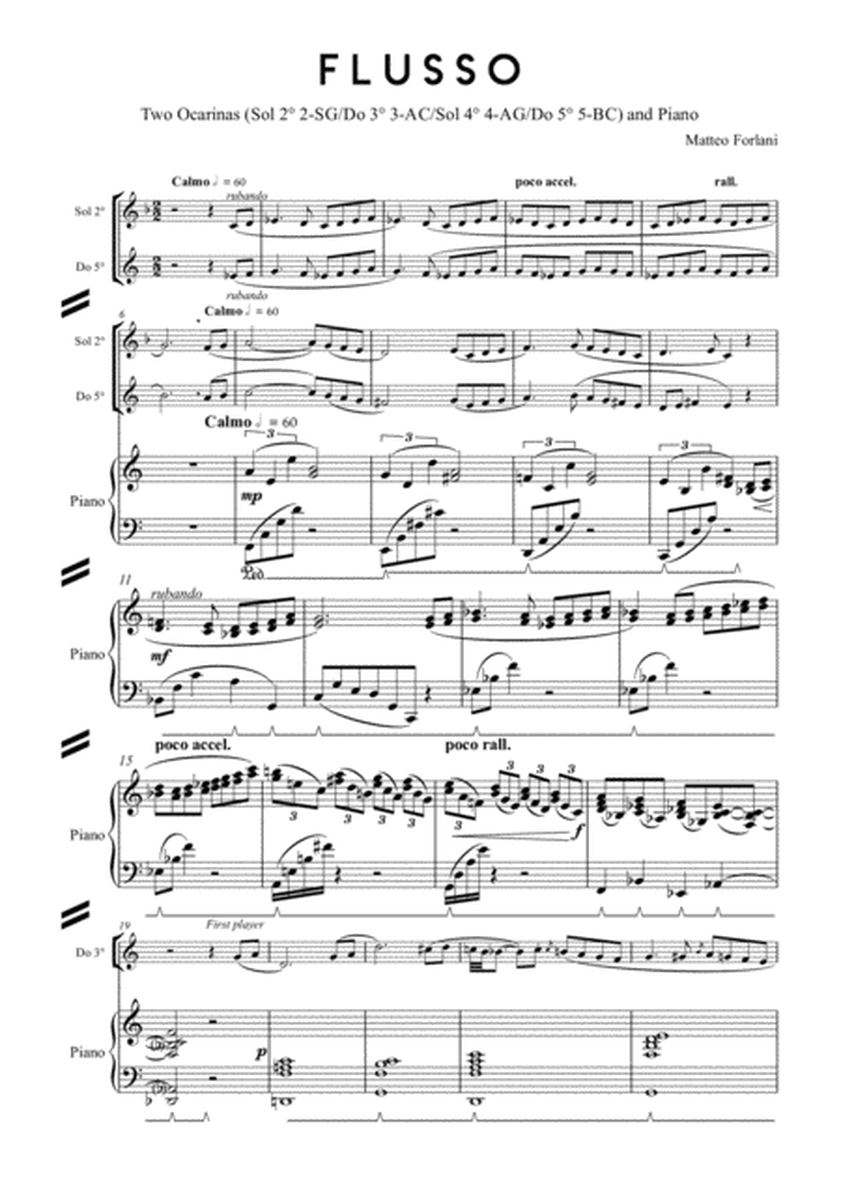 FLUSSO: Two ocarinas and piano image number null