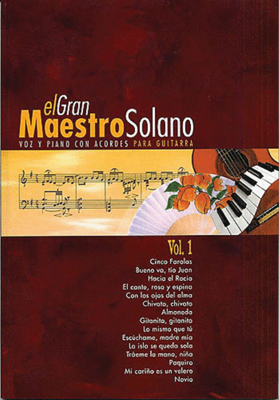 El Gran Maestro Solano: Volume 1 Piano, Vocal, Guitar scores gallery preview page 1