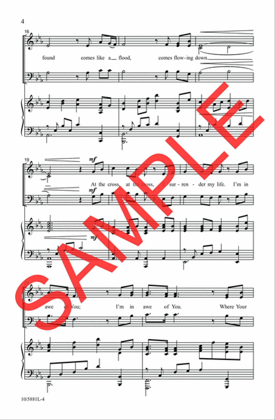 At the Cross (Love Ran Red) Choir scores gallery preview page 4