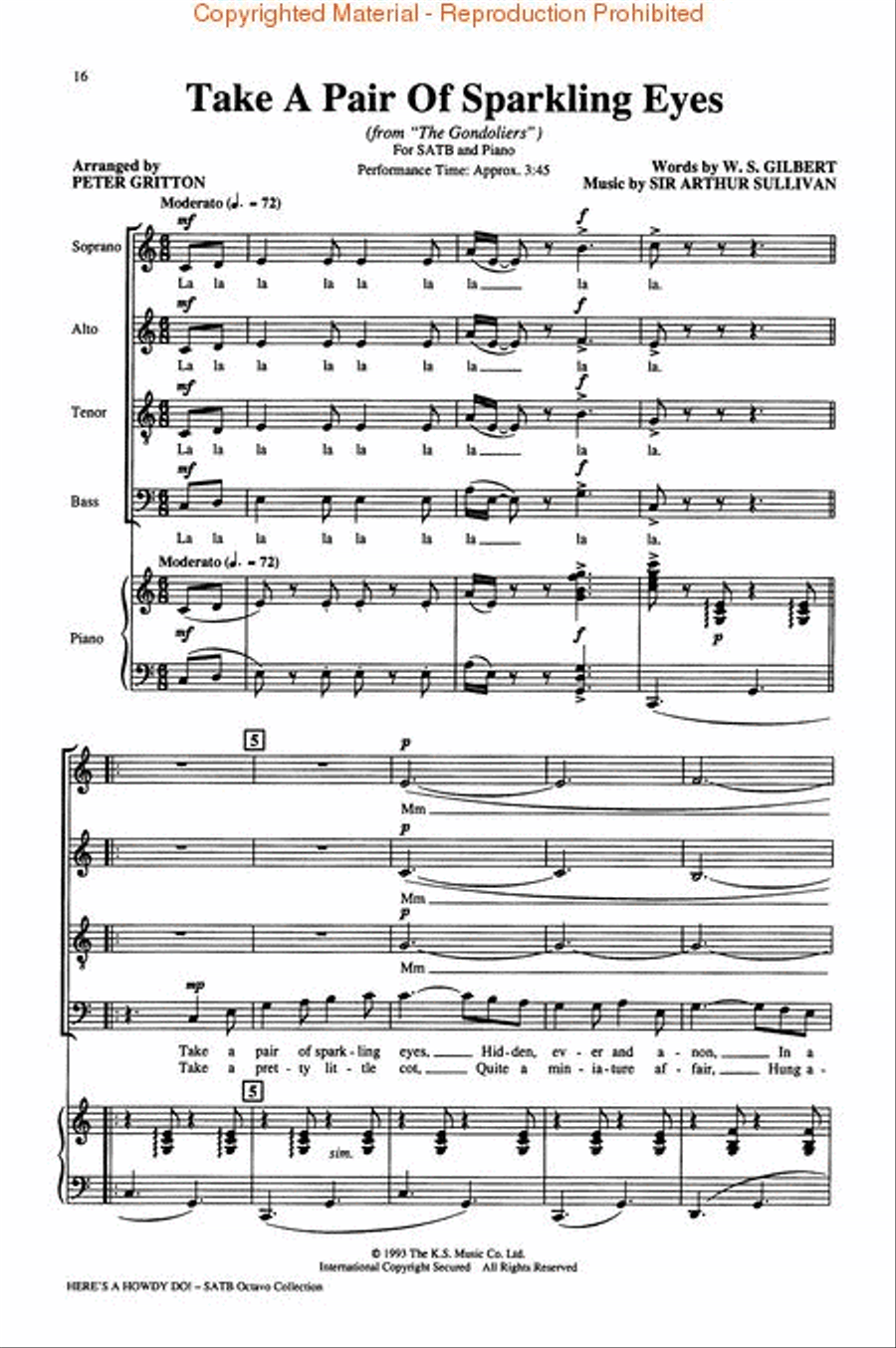 Here's a Howdy Do! (Collection) 4-Part scores gallery preview page 3