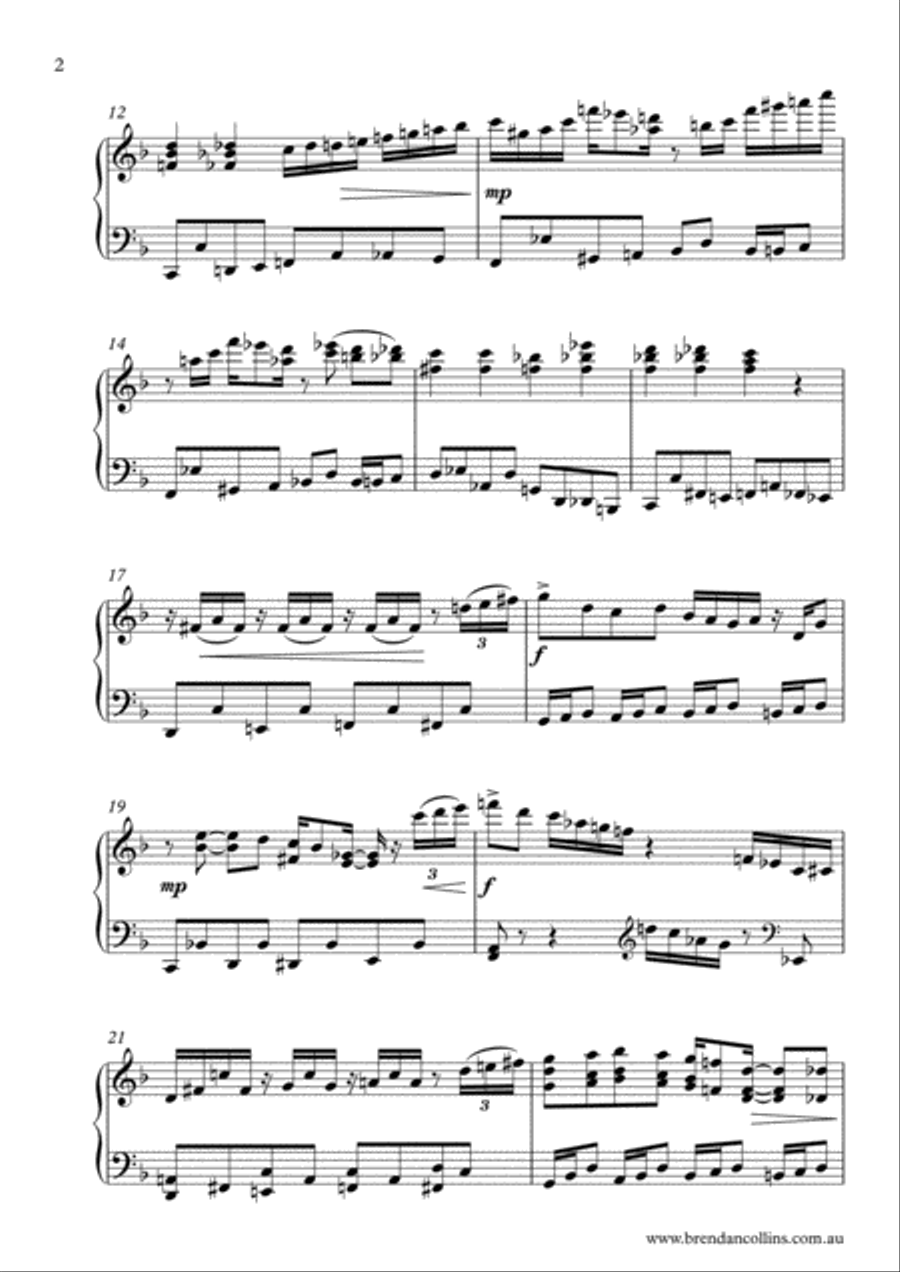 Narrabeen Hustle - Solo Piano Piano Solo scores gallery preview page 2