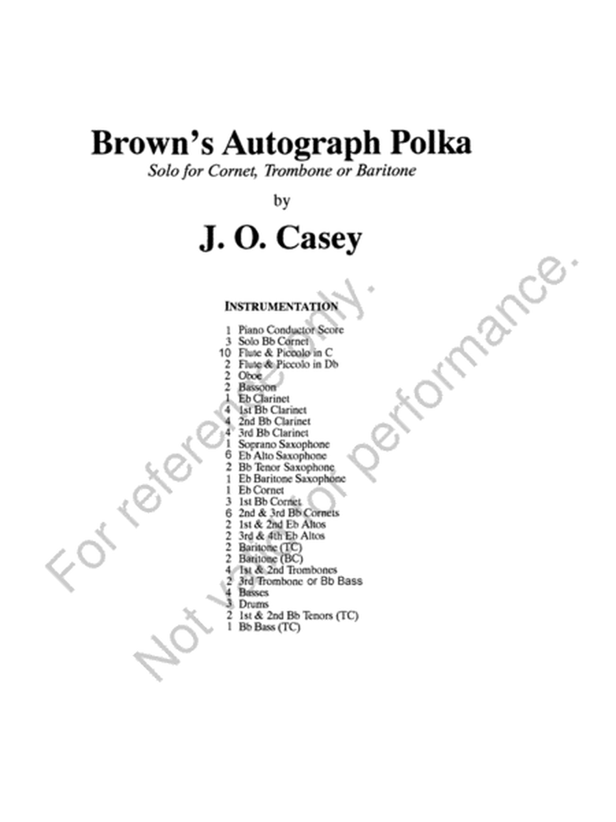 Brown's Autograph Polka