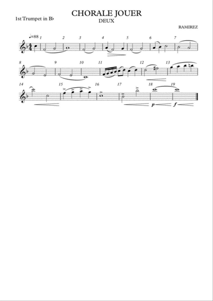 Chorale Jouer, Deux Brass Ensemble scores gallery preview page 3