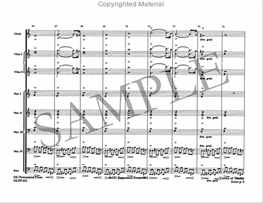 Crown of Thorns Percussion Ensemble scores gallery preview page 10