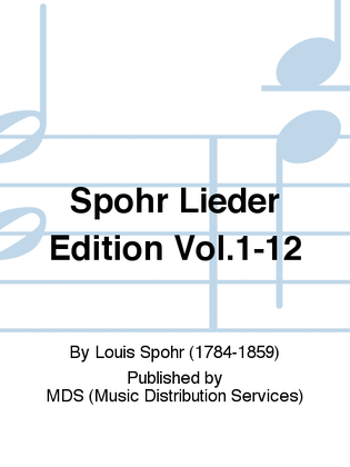 Book cover for Spohr Lieder Edition Vol.1-12