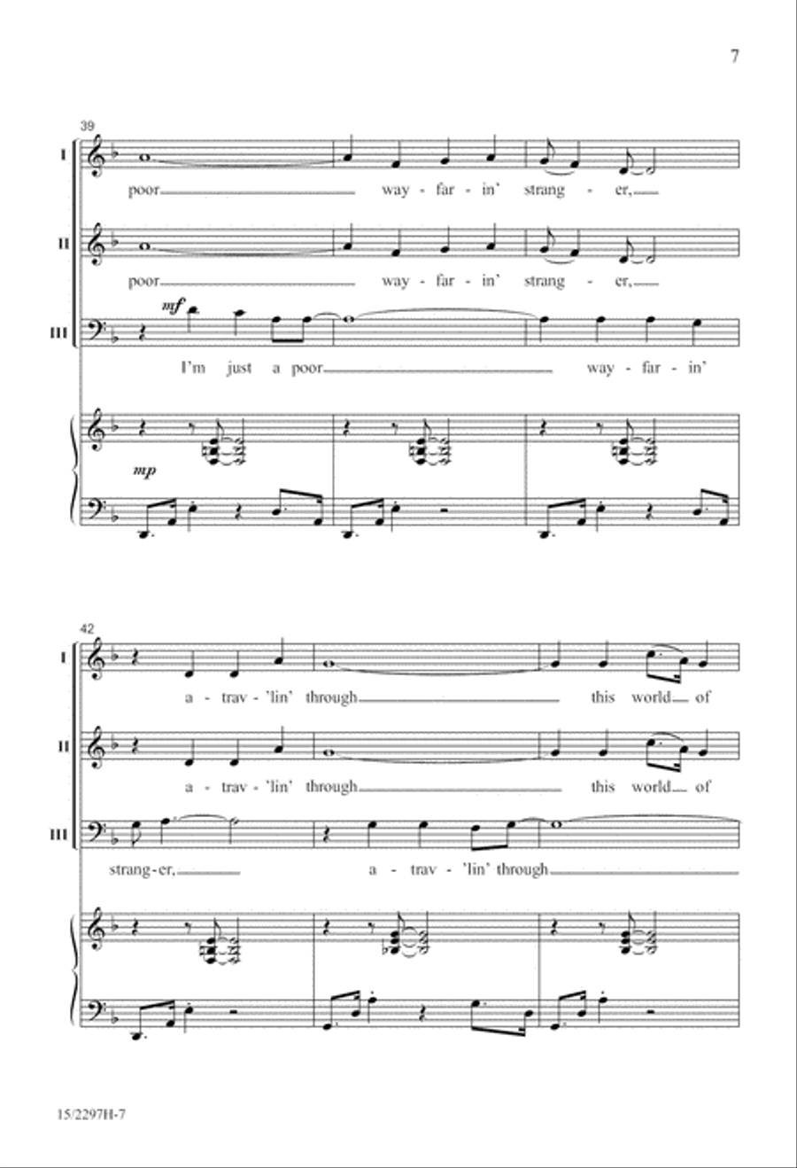Wayfarin' Stranger Wayfarin' Stranger 3-Part scores gallery preview page 8