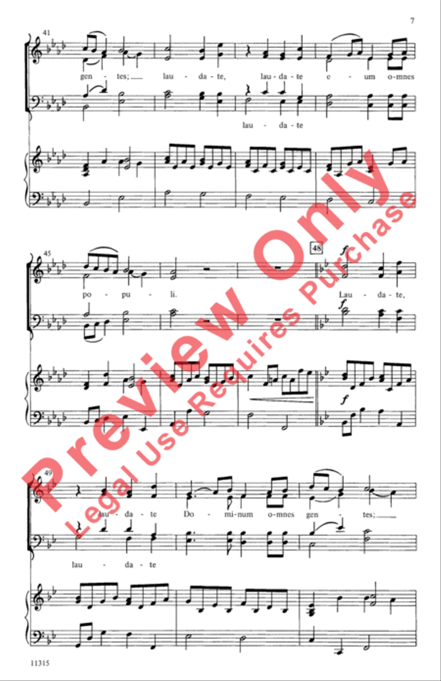 Laudate Dominum 4-Part scores gallery preview page 7